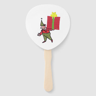 Elf With Red Box paddle hand fans
