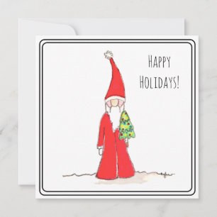 Elf with Tree Card