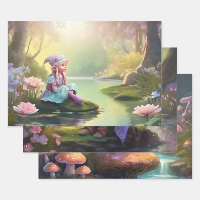 Elf Wrapping Paper Sheet (Set)
