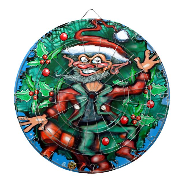 Elf  Wreath Dartboard (Front)