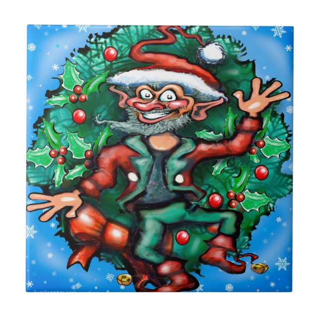 Elf  Wreath Tile (Front)