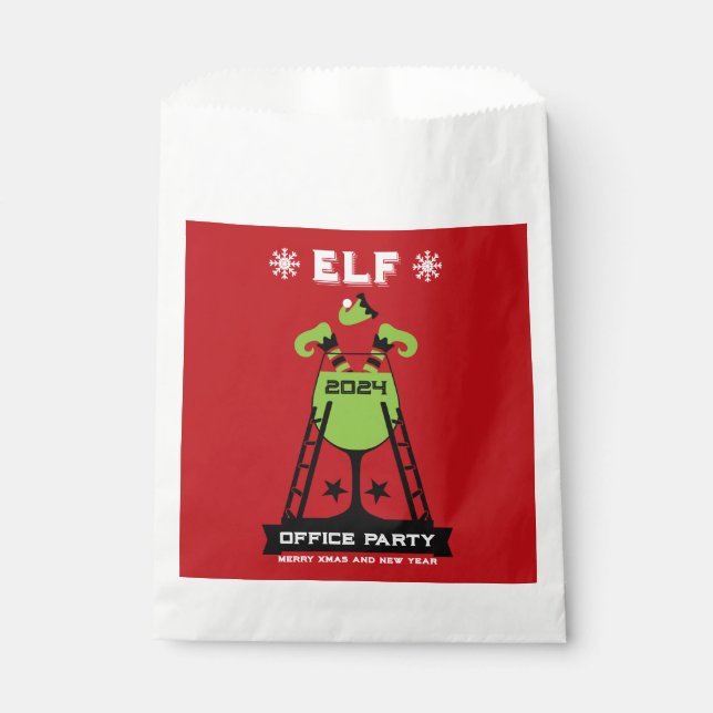 Elf  Xmas Party Favour Bag (Front)