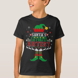 Elf Xmas Santa's Favourite Artist Ugly Sweater Chr