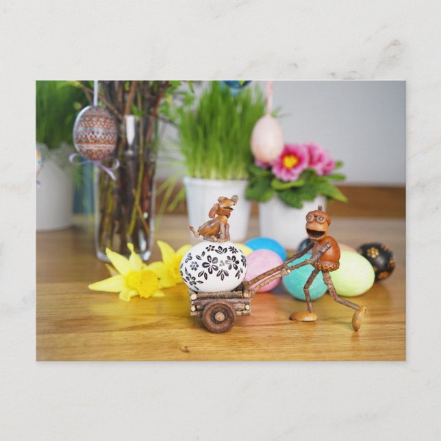 Elfe de maïs avec oeufs de Pâques Carte postale de (Devant)