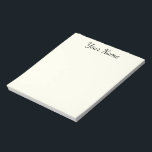 Elfenbein personalisiert notepad<br><div class="desc">personalisiert</div>