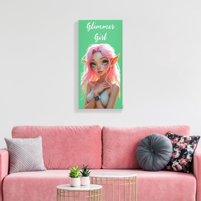 Elfie Canvas Print (Insitu(LivingRoom))