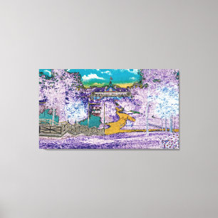 ELGIN ILLINOIS LORDS PARK PAVILION 1920'S Easter Canvas Print