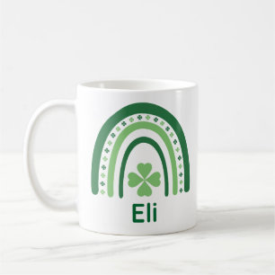 Eli Name Clover Boho Rainbow Coffee Mug