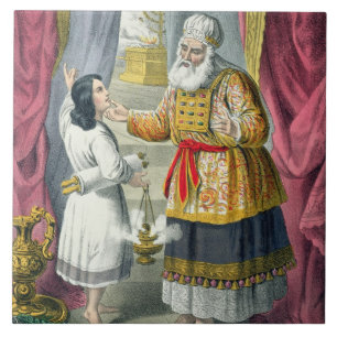 Eli Questioning Samuel Regarding the Vision, from Tile