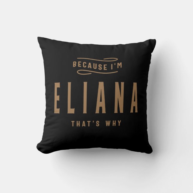 Eliana Name Personalized Birthday Name Eliana Throw Pillow (Front)