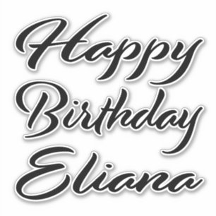 Eliana Name Vorname black Sticker Geburtstag