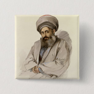 Elias - Jacobite Priest from Mesopotamia 2 Inch Square Button