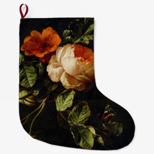 Elias van den Broeck, Still Life with Roses Large Christmas Stocking