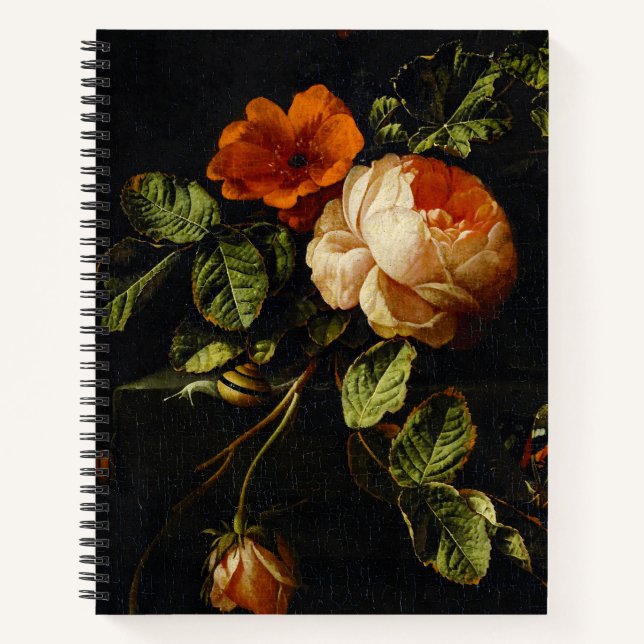 Elias van den Broeck, Still Life with Roses Notebook (Front)