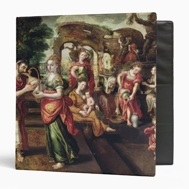 Eliezer and Rebecca at the Well, 1562 Binder (Front/Inside)