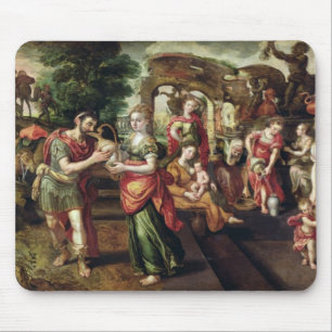 Eliezer and Rebecca at the Well, 1562 Mouse Pad