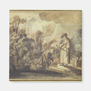 Eliezer and Rebecca at the Well Magnet