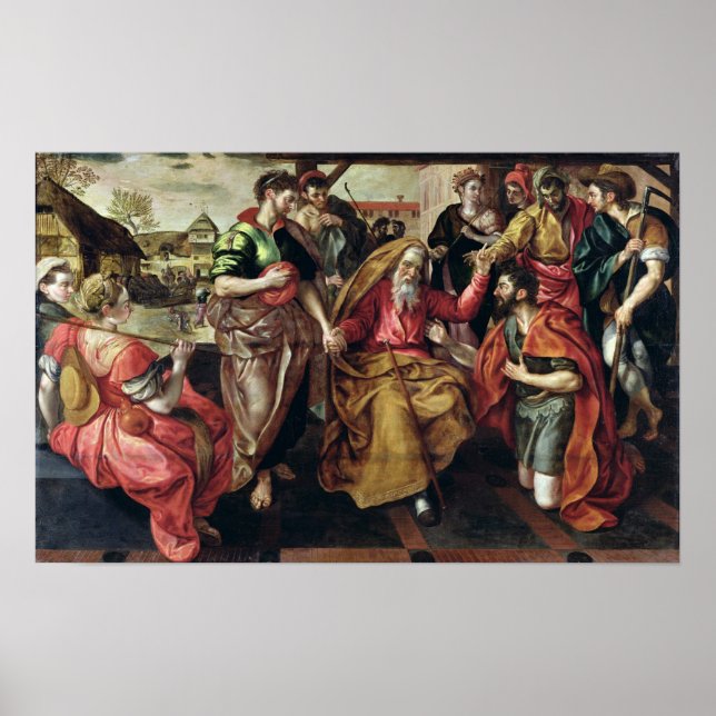 Eliezer Asking for Rebecca to Marry Isaac, 1562 Poster (Front)