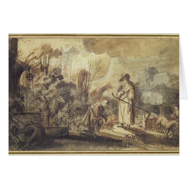 Eliezer et Rebecca au puits (Devant horizontal)