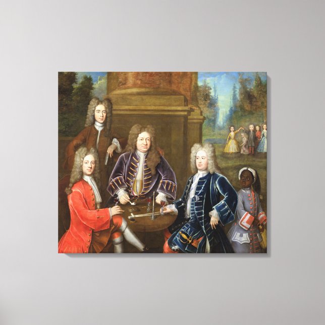Elihu Yale (1648-1721) the second Duke of Devonshi Canvas Print (Front)