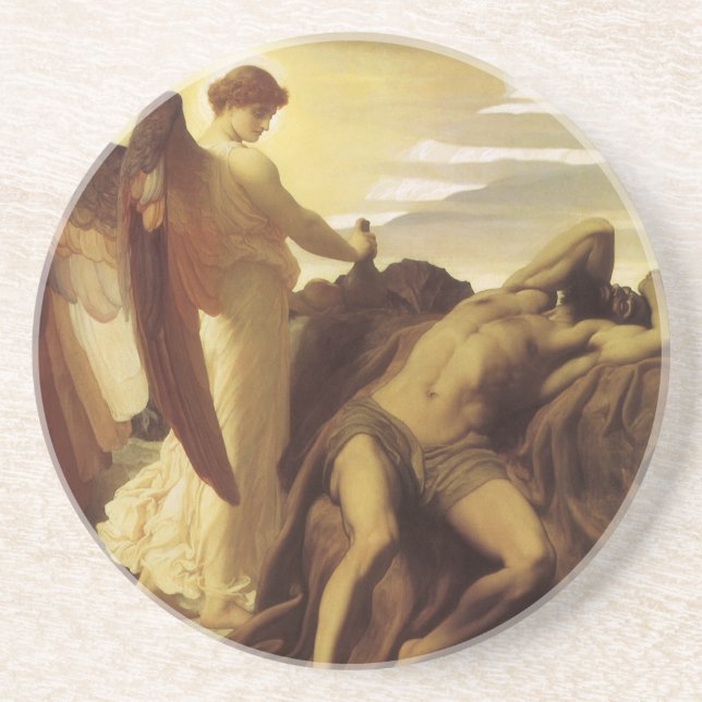 Elijah in Wilderness by Lord Frederic Leighton Coaster (Front)