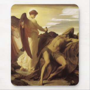 Elijah in Wilderness by Lord Frederic Leighton Mouse Pad
