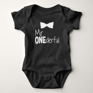 Elijah Mr. Onederful Baby Top Birthday Boys bowtie