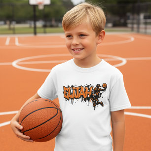 Elijah Personalized Basketball Graffiti T-Shirt