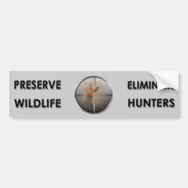 Eliminate Hunters Bumper Sticker (Front)