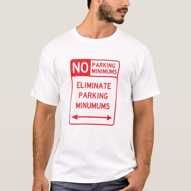Eliminate Parking Minimums T-Shirt Red (Front)