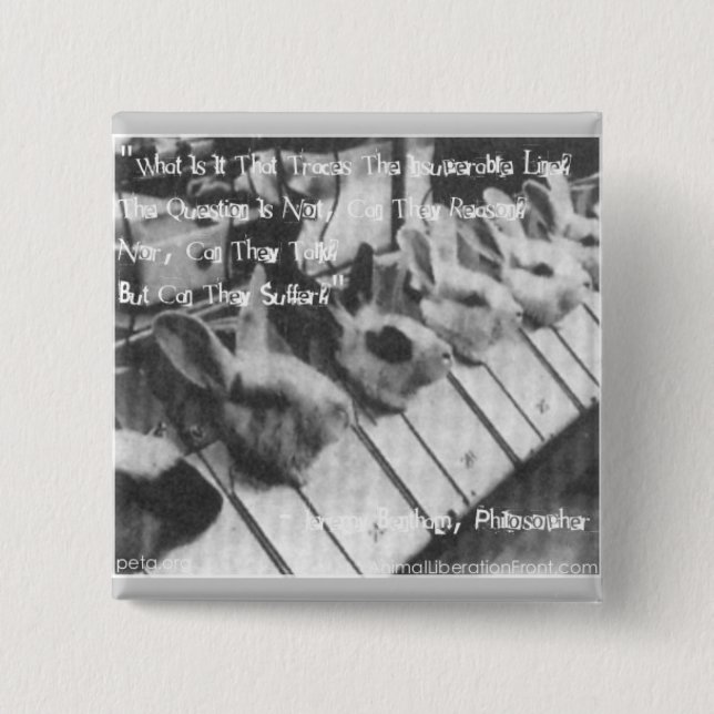 ELIMINATE VIVISECTIONS 2 INCH SQUARE BUTTON (Front)