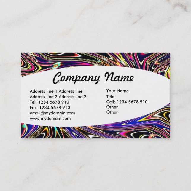 Eliptical - Abstract 010 Business Card (Front)
