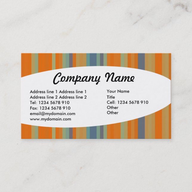Eliptical - Stripes 05 Business Card (Front)