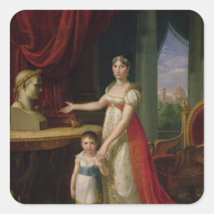 Elisa Bonaparte Grand Duchess of Tuscany Square Sticker