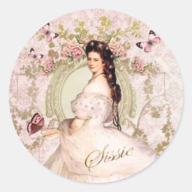 Elisabeth of Bavaria, Empress of Austria Sissi Classic Round Sticker (Front)