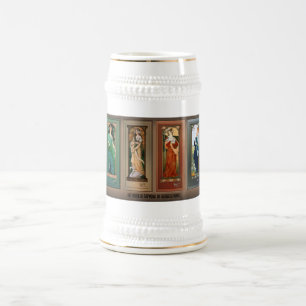 Élisabeth Sonrel Art Nouveau Maiden Bird Series Beer Stein
