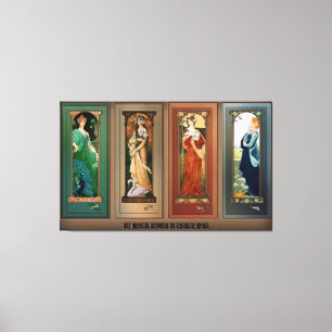 Élisabeth Sonrel Art Nouveau Maiden Bird Series Canvas Print