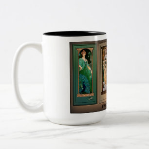 Élisabeth Sonrel Art Nouveau Maiden Bird Series Two-Tone Coffee Mug