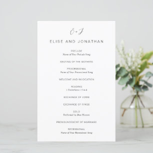 Elise Elegant Wedding Program
