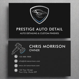 Elite Car Wash and Vehicle Detailing Service Business Card
