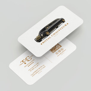 Elite Chauffeur Executive Transport VIP Limo Black Business Card