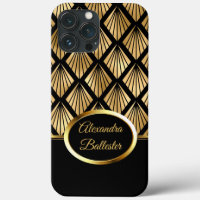 Elite Elegant Damask Art Deco Gold Black