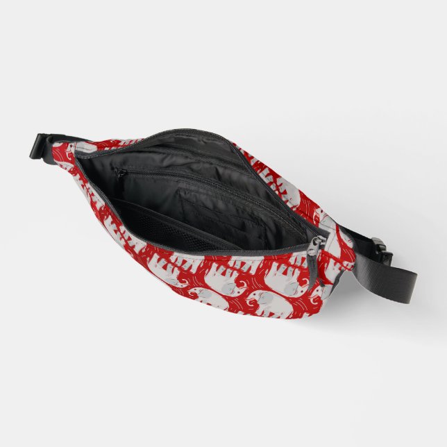 Elite Elephant 2-Sided Print Fanny-Pack Fanny Pack (Open)