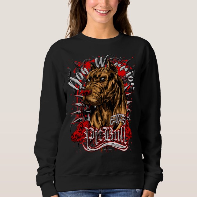 Elite Pitbull Dog Warrior Sweatshirt (Front)