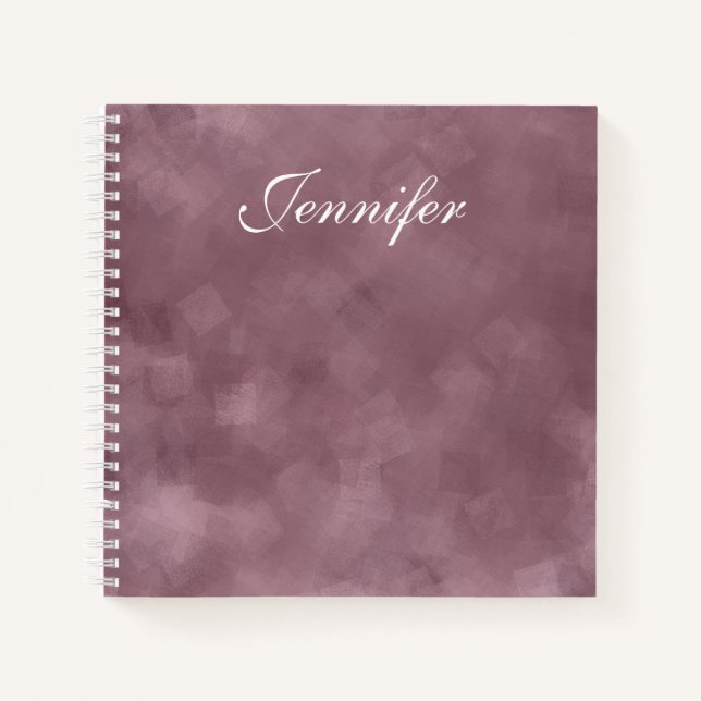 Elite Rose Gold Colour Trendy Modern Template Notebook (Front)