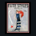 Elite Styles Art Deco 1924 Cover 16x20 Poster<br><div class="desc">Nostalgic,  Roaring Twenties,   Elite Styles,  Art Deco Cover ca  February 1924-  16 x 20</div>