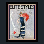 Elite Styles Art Deco 1924 Cover 16x20 Poster<br><div class="desc">Nostalgic,  Roaring Twenties,   Elite Styles,  Art Deco Cover ca  February 1924-  16 x 20</div>