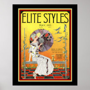 Elite Styles Art Deco Cover May 1923 Poster