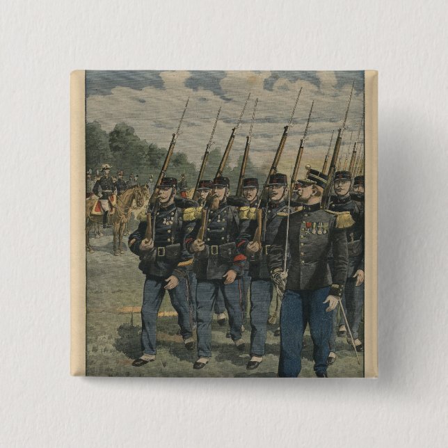Elite troops of French army 2 Inch Square Button (Front)