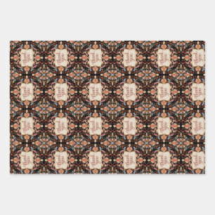elite vintage style thank you  wrapping paper sheet